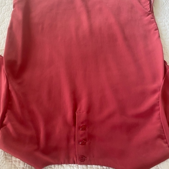 ALFRED Dunner classic pant suit vintage 80s/ 90s L Berry polyester sizeL pull on - Picture 13 of 14